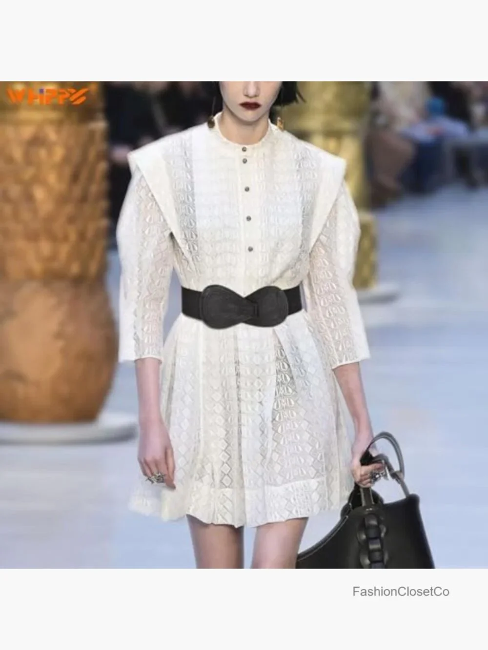Stretch Dress Belt with Leather Buckle 2.4